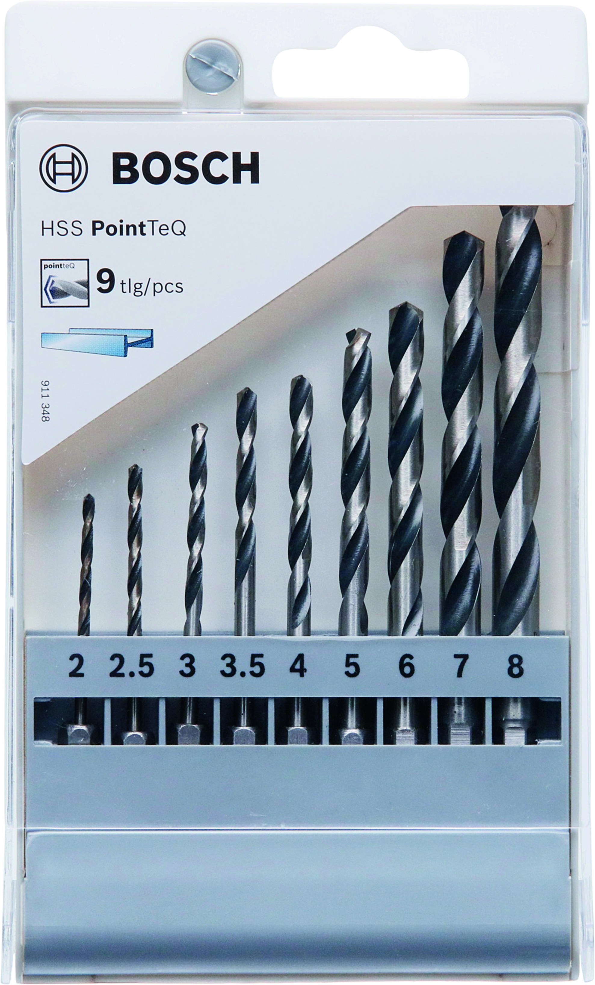 Pro Box 1,0-10,0mm Bosch HSS PointTeQ Metallbohrer Spiralbohrer DIN338 19 tlg