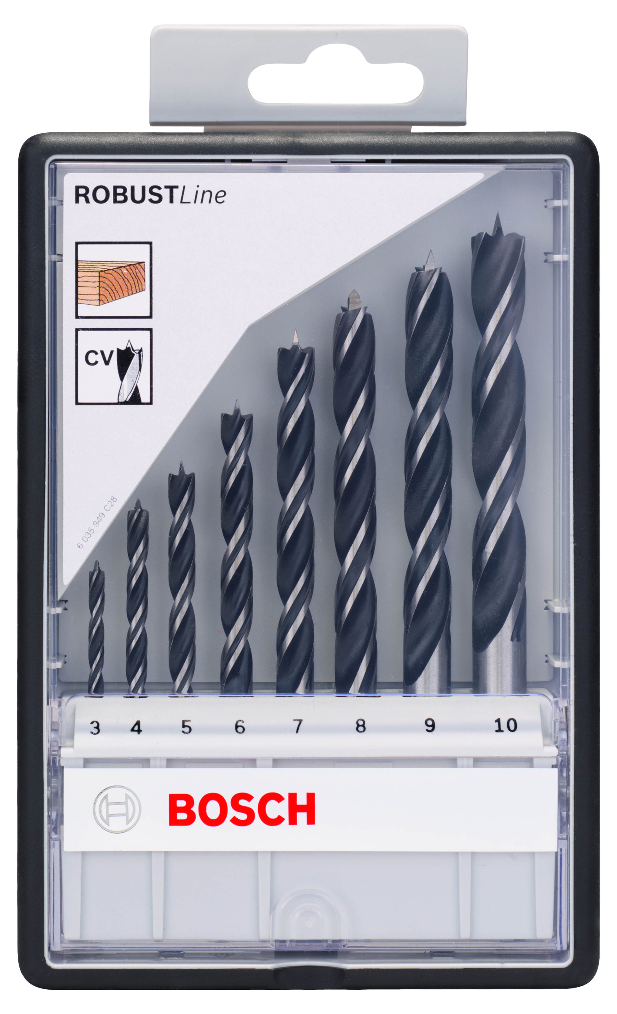 Bosch 8-piece Robust Line Brad Point Drill Bit Set