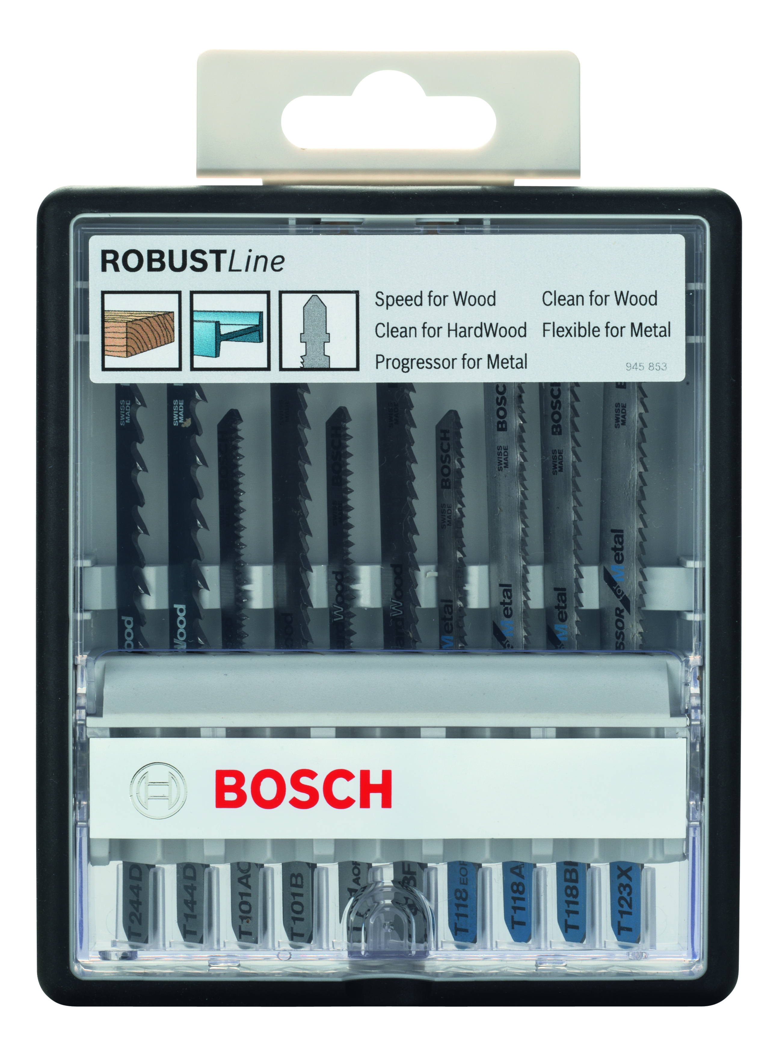 Bosch Robust Jigsaw Blade Set for Wood & Metal (10pcs)