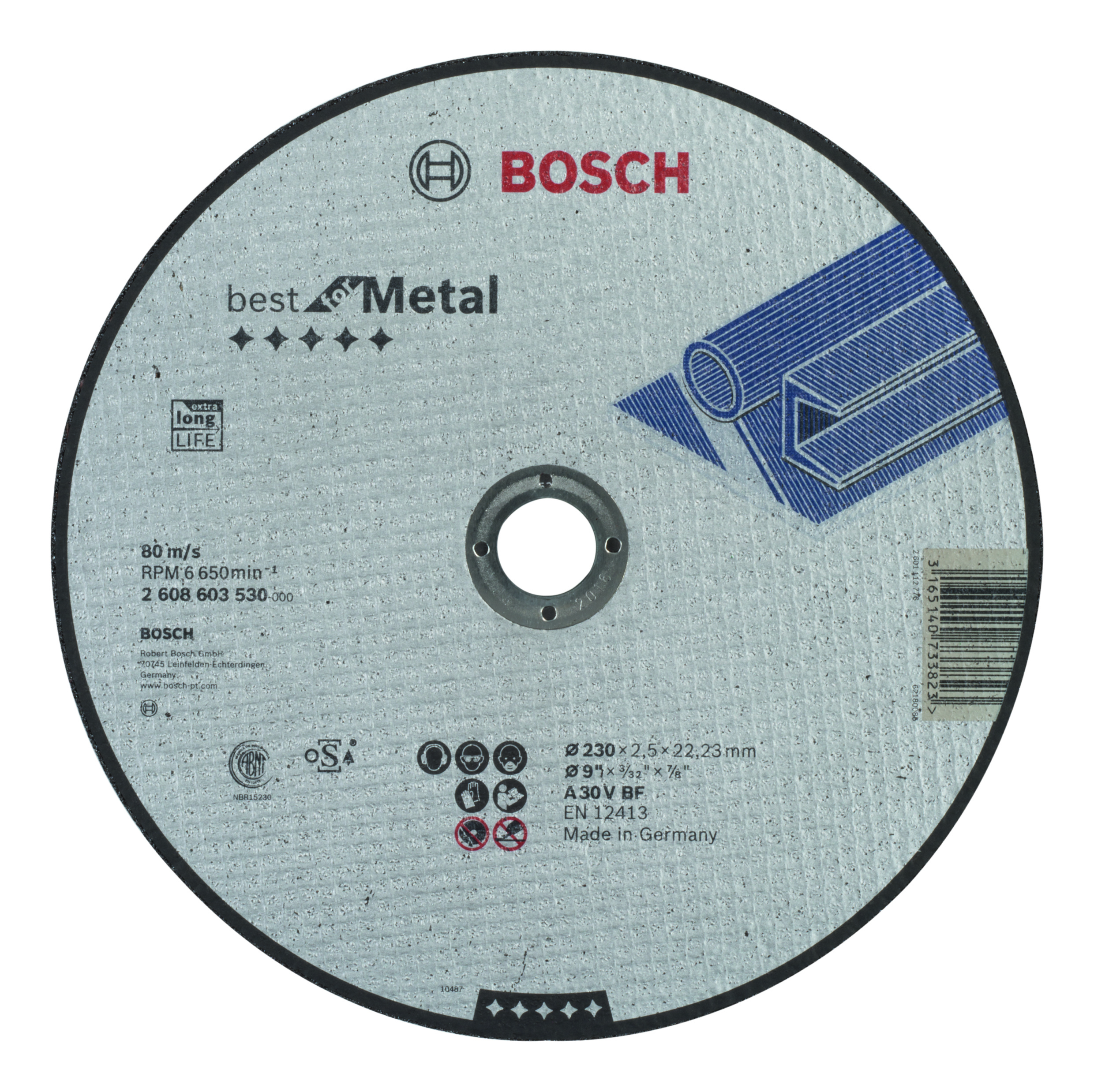 Bosch Trennscheibe gerade A for mm, mm V 230 30 2,5 Best BF, Metal