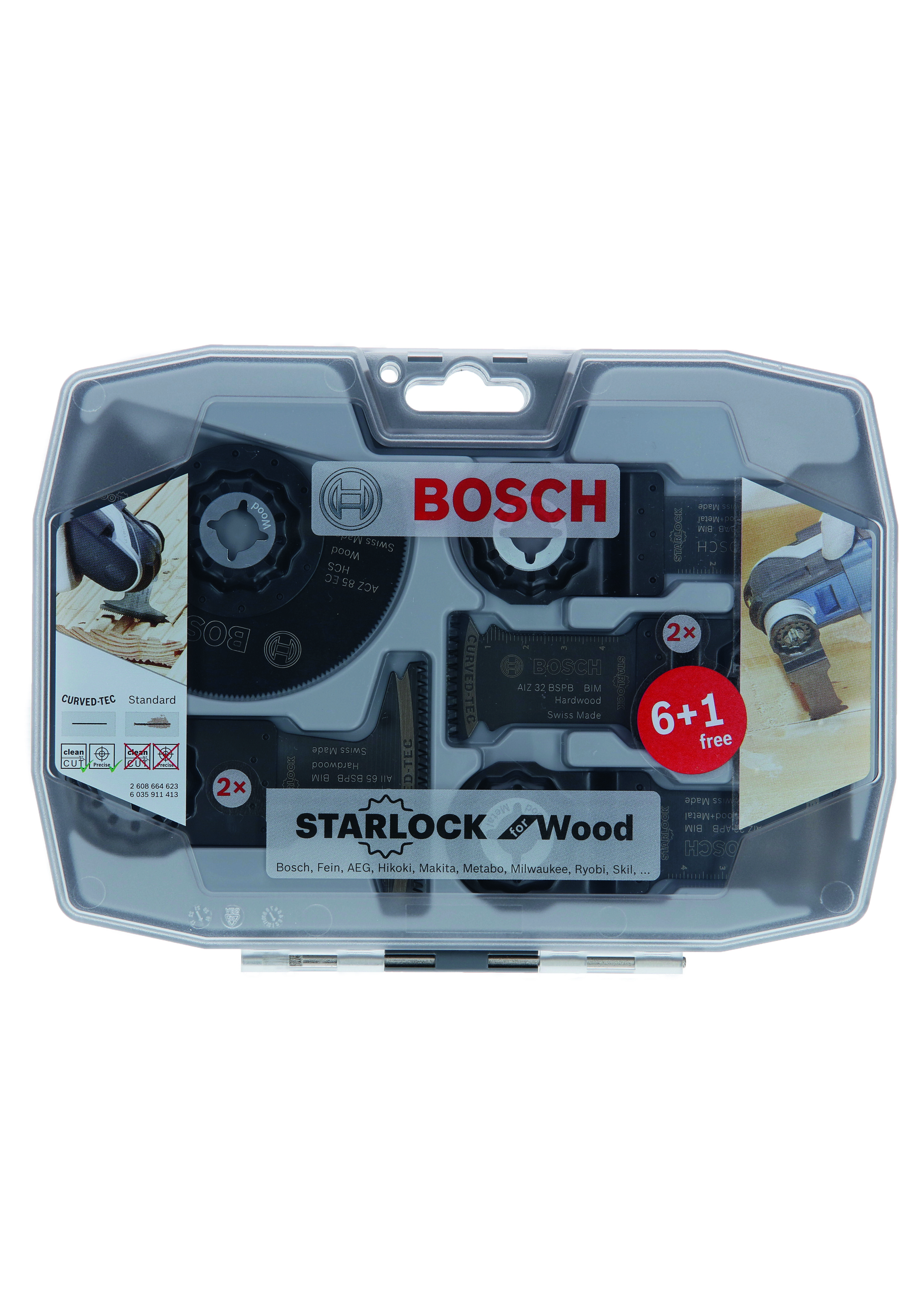 Bosch 7tlg. Starlock Set ”Best of Wood” 6+1