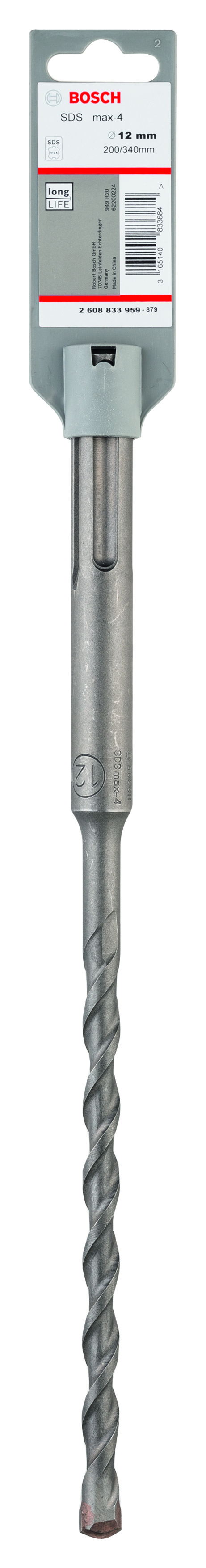 Bosch SDS-Max-4 Hammer Drill Bit 12mm x 200mm x 340mm