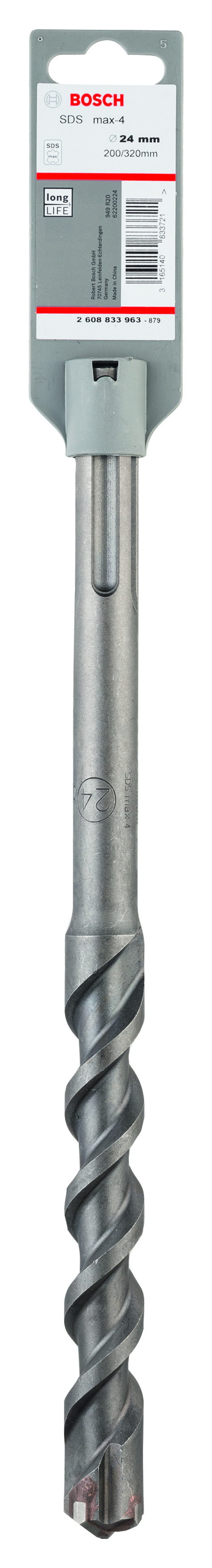 Bosch SDS-Max-4 Hammer Drill Bit 24mm x 200mm x 320mm