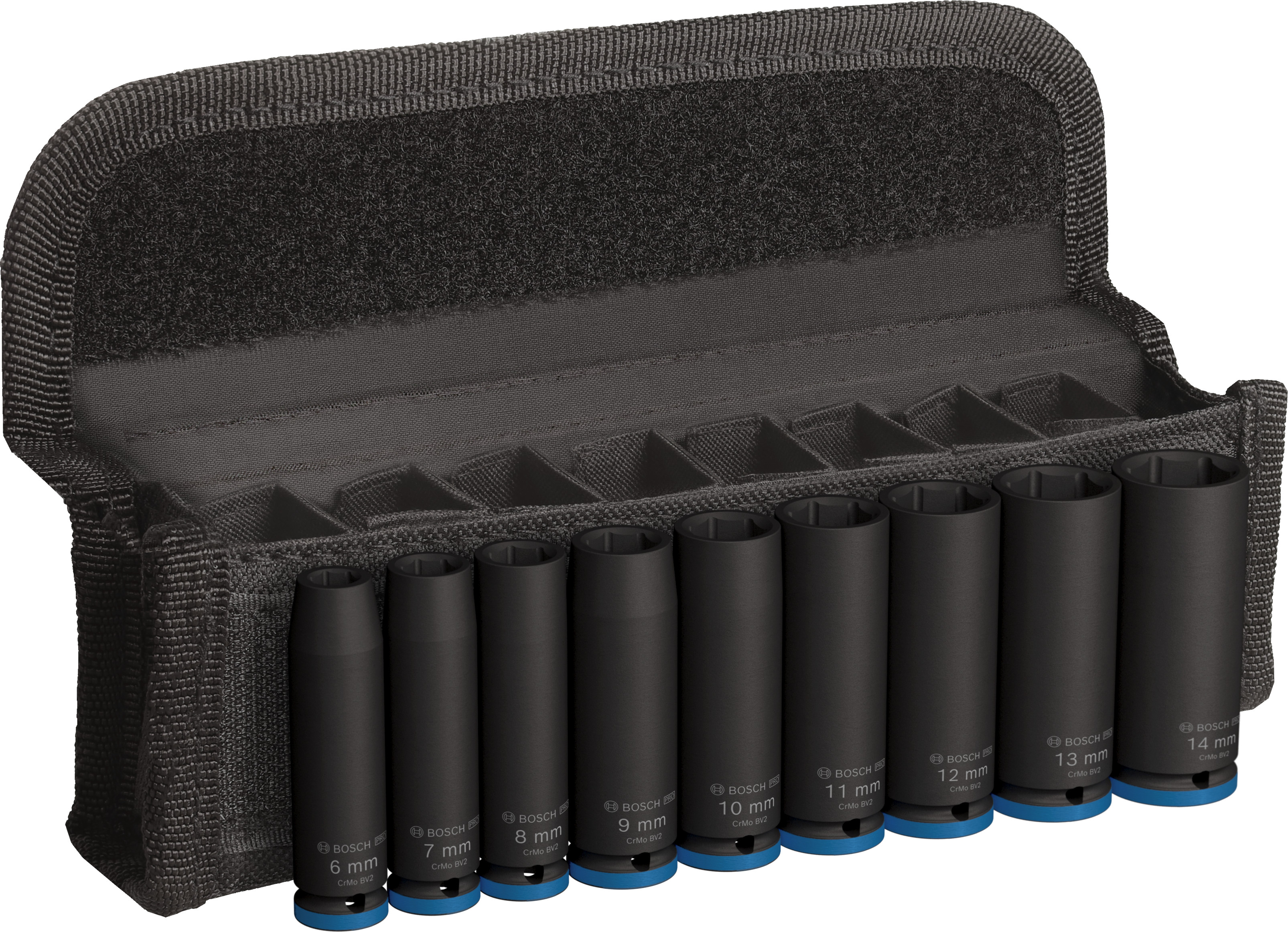 Bosch Pro 1/4&quot; Deep Impact Socket Set (9pcs)