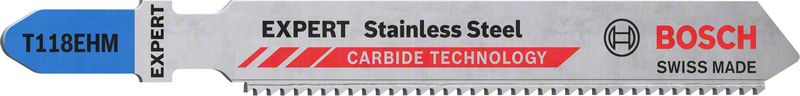 BOSCH Listy priamočiarej píly EXPERT ‘Stainless Steel’ T 118 EHM, 3 ks