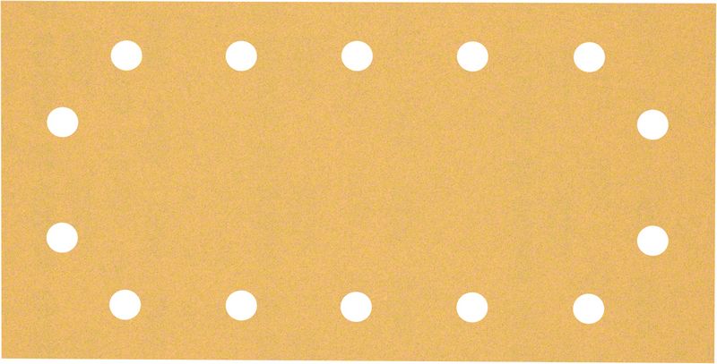 BOSCH Brúsny papier EXPERT C470 so 14 otvormi pre orbitálne brúsky 115 x 230 mm, zrnitosť 120, 50 ks
