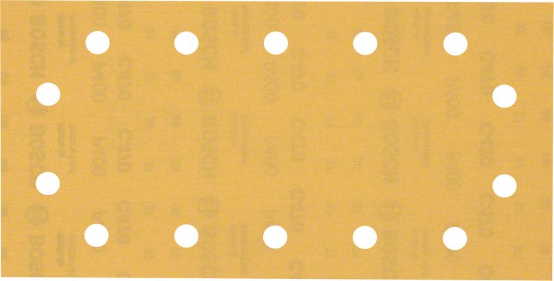 BOSCH Brúsny papier EXPERT C470 so 14 otvormi pre orbitálne brúsky 115 x 230 mm, zrnitosť 400, 50 ks