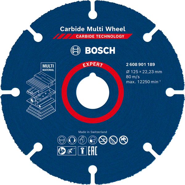 BOSCH Rezací kotúč EXPERT Carbide Multi Wheel, 125 mm, 22,23 mm