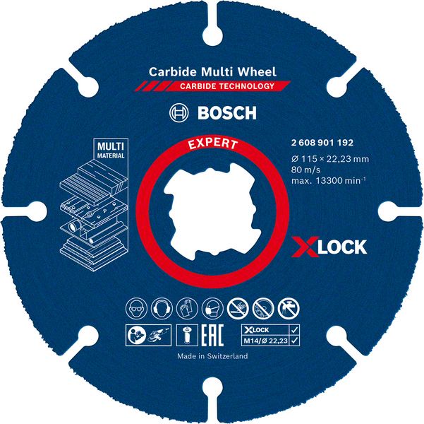 BOSCH Rezací kotúč EXPERT Carbide Multi Wheel X-LOCK, 115 mm, 22,23 mm