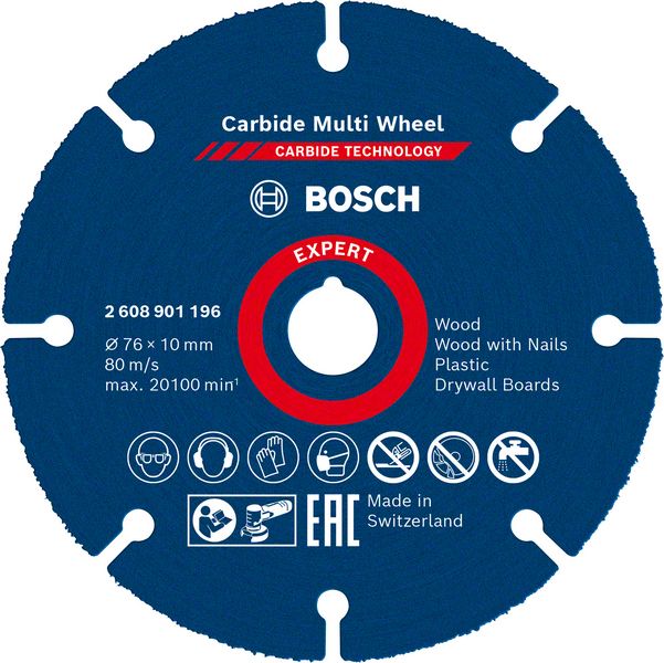 BOSCH Rezací kotúč EXPERT Carbide Multi Wheel, 76 mm, 10 mm